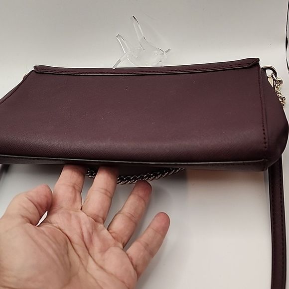 Kate Spade Greer Laurel Way Plum Purple Clutch Crossbody Handbag - Picture 6 of 7
